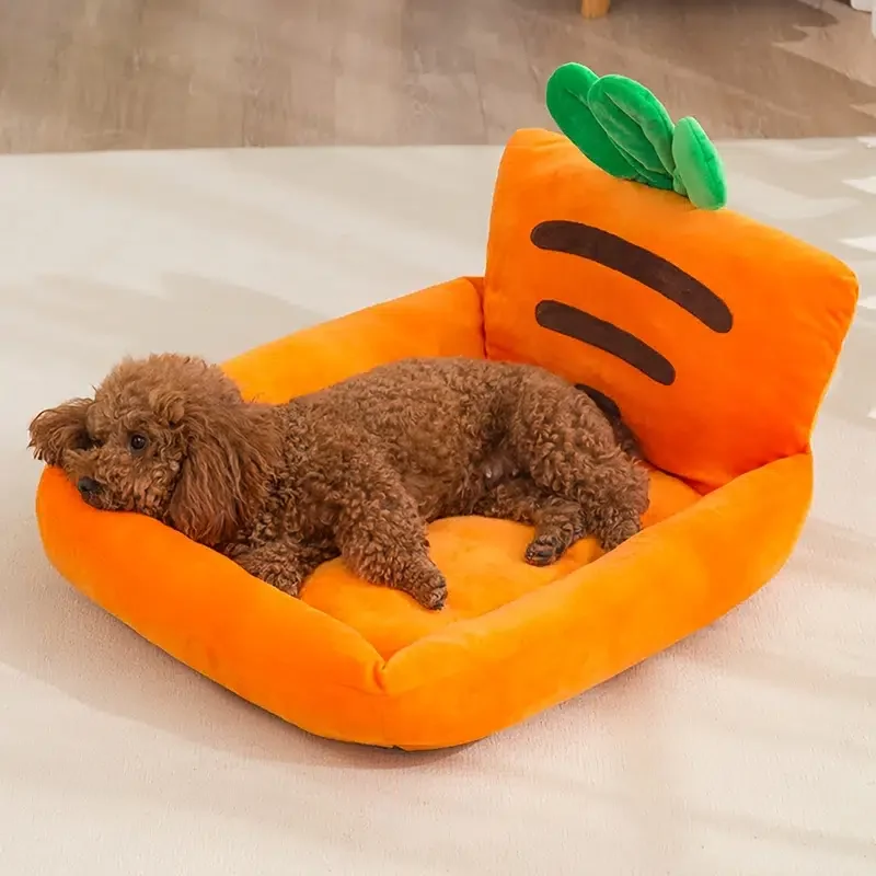 

Bed For Dog & Cat, Carrot Shaped Cat Bed, Adorable Dog Bed For Indoor Dogs, Cute Dog Sofa