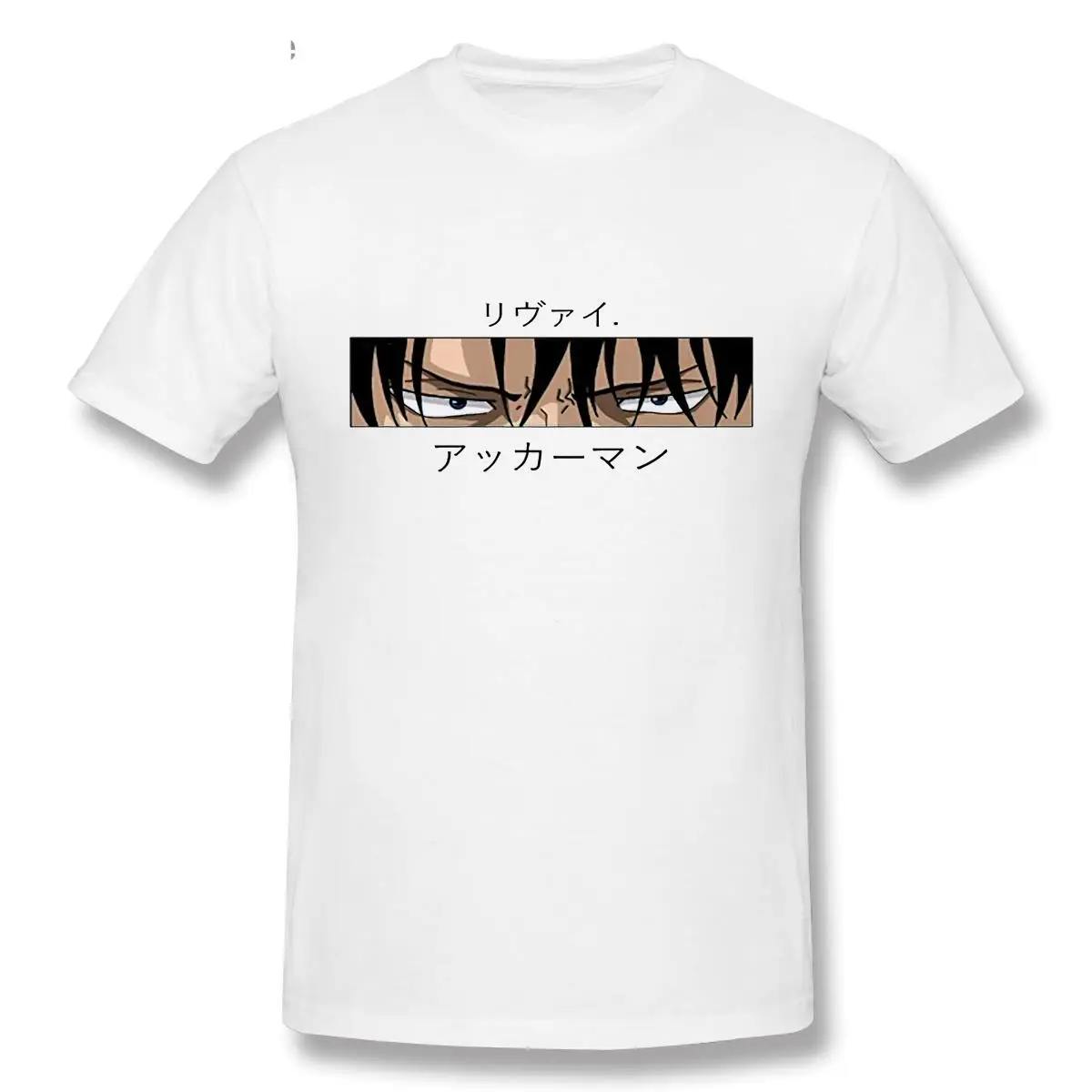 

Attack On Titan TShirts Dark Japanese Anime Levi Ackerman Eye Anime T Shirt for Top Quality Short Sleeve Round Neck T-Shirts Tee