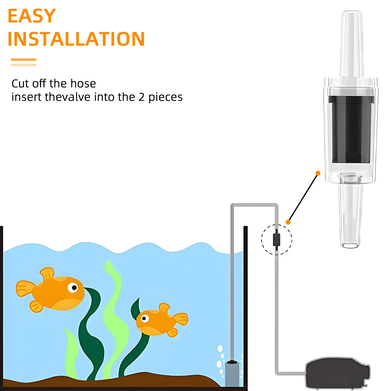 10 шт. аквариумный воздушный насос Wolinpet обратные клапаны пластиковый