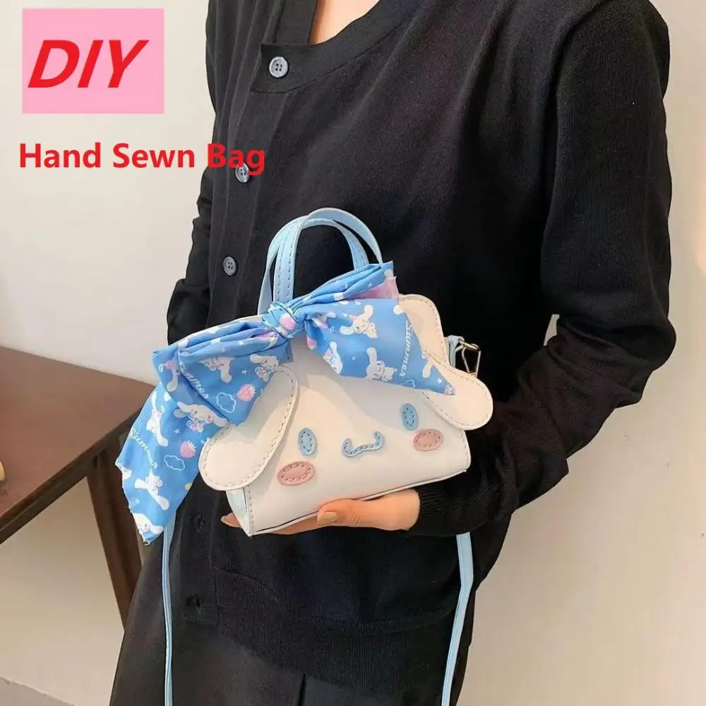 

Diy Material Package Sanrio Cinnamoroll Hand Sewn Bag To Weave Kawaii Anime Figure Small Change Child Girls Bag Gift Cartoon