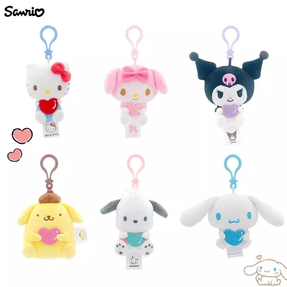 Sanrio Hello Kitty Kuromi Melody Pochacoo Cinnamoroll Плюшевые Брелки Мягкие Милые Аниме Подвески