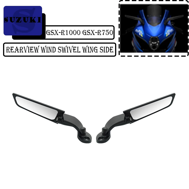 

Modified Motorcycle Mirrors For SUZUKI GSXR1000 K9 K10 K11 K12 K13 L17 Adjustable Rotating Rearview Wind Swivel Wing Side