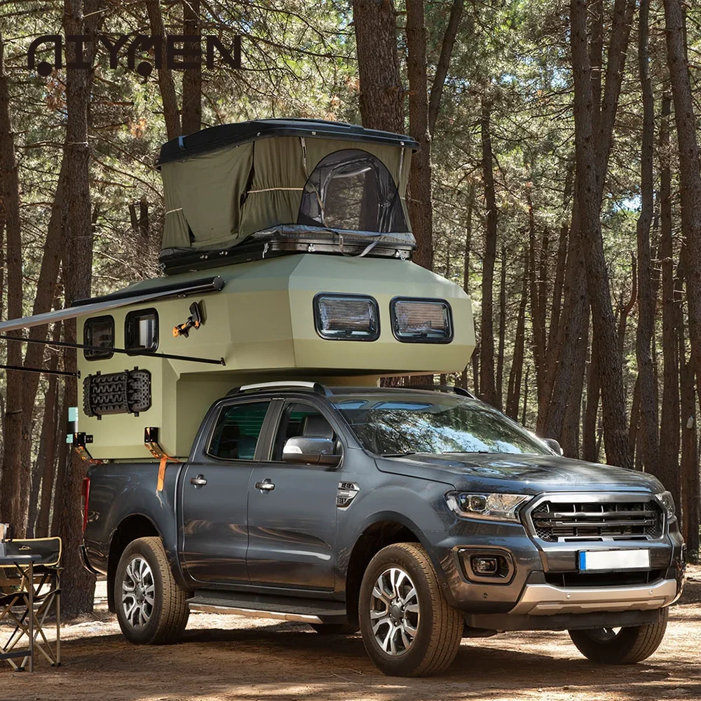 Слайд на корпусе Expedition 4x4 1/2 тонны Кемпинг по более низкой цене Shell Box Ram Truck Camper для