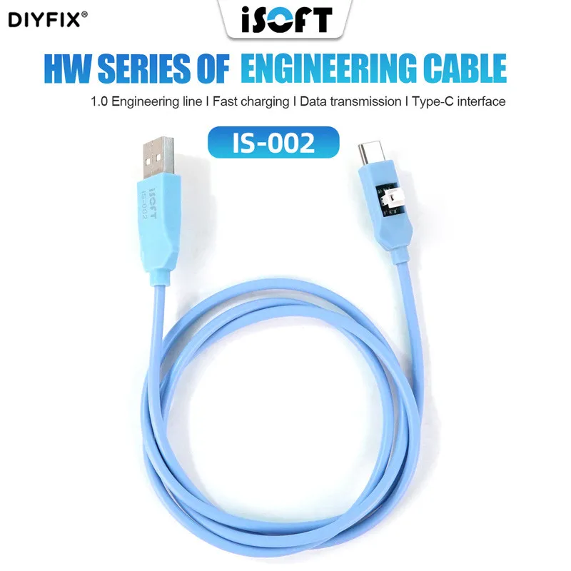 

HW Series ISOFT IS-002 1.0 Engineering Cable Type-C Interface For Huawei Phone Fast Charging Data Transmission Repair Line