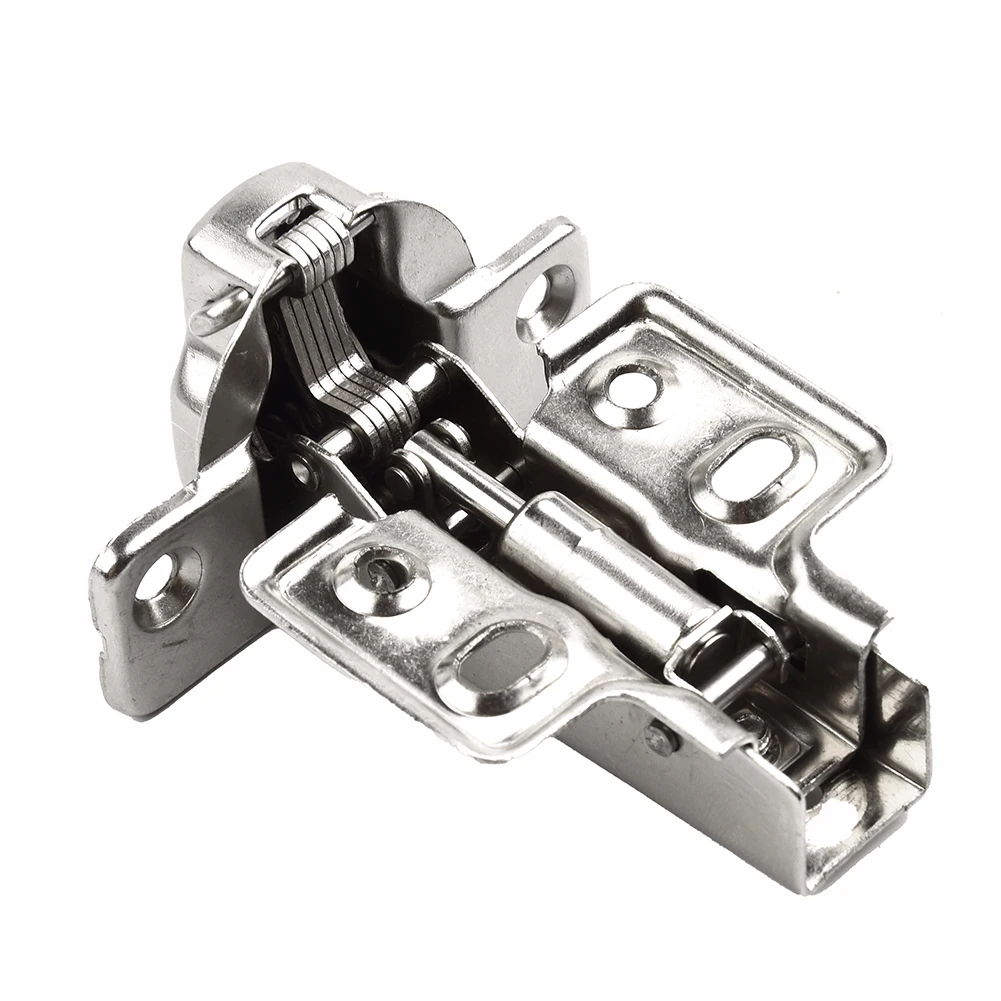 

10 Pc Hinge Plates+Screw Hydraulic Mute Damping Buffer Hinge + 60pc White Zinc Self Tapping Screw Cabinet Hydraulic Door Hinge