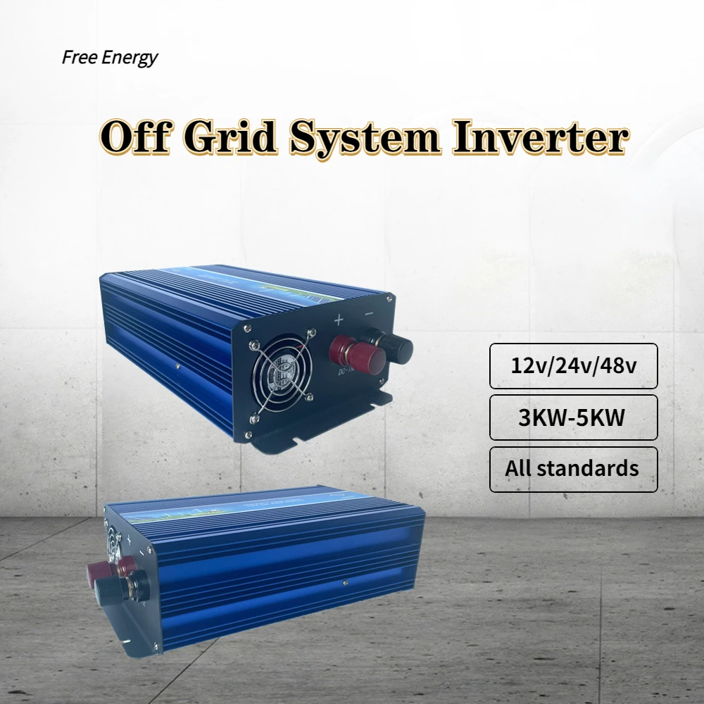 3000W 3KW 5000W 5KW off Grid Pure Sine Wave Inverter for Solar Wind System for 12v 24v 48v Input 110v 220v 230V 240V DC Output