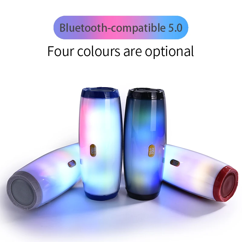 Портативная Bluetooth-Колонка TG165 стерео кожаная колонка с 5 вспышками светодиодный