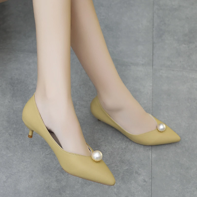 Женские туфли на высоком каблуке Cresfimix повседневные с острым носком без застежки