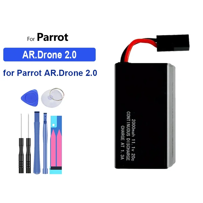 Литий-ионный аккумулятор для квадрокоптера Parrot AR.Drone 2.0 с длительным временем