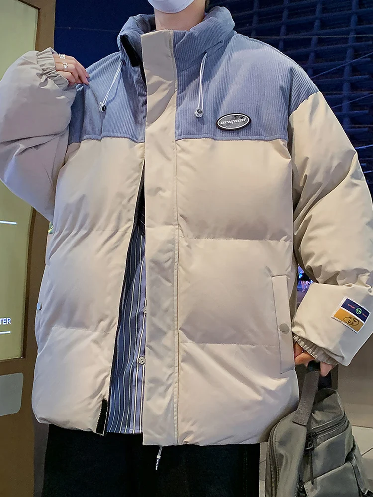 Мужское пальто с хлопковой подкладкой и воротником-стойкой осенне-зимнее новое