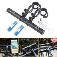 bike handlebar extension bracket rechargeable bicycle headlight mount holder bike aluminum light holder cycling accessories