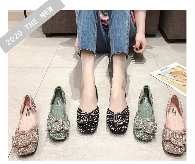 Мокасины женские с жемчугом модные туфли на плоской подошве удобная обувь без