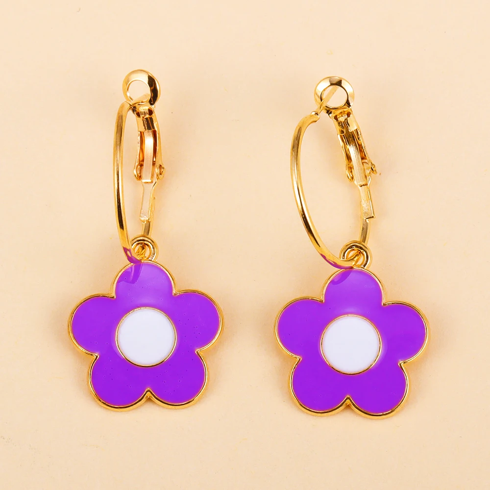 2023 Lovly металлические эмалевые красочные большие Цветочные Подвески Висячие