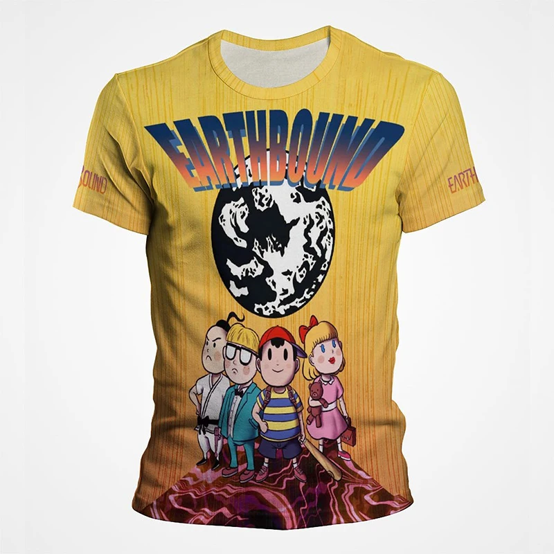 

New Game Earthbound T Shirts For Men 2023 O Neck Short Sleeve Casual Style Children Tees Summer Funny 3D Print Fashion T-shirt