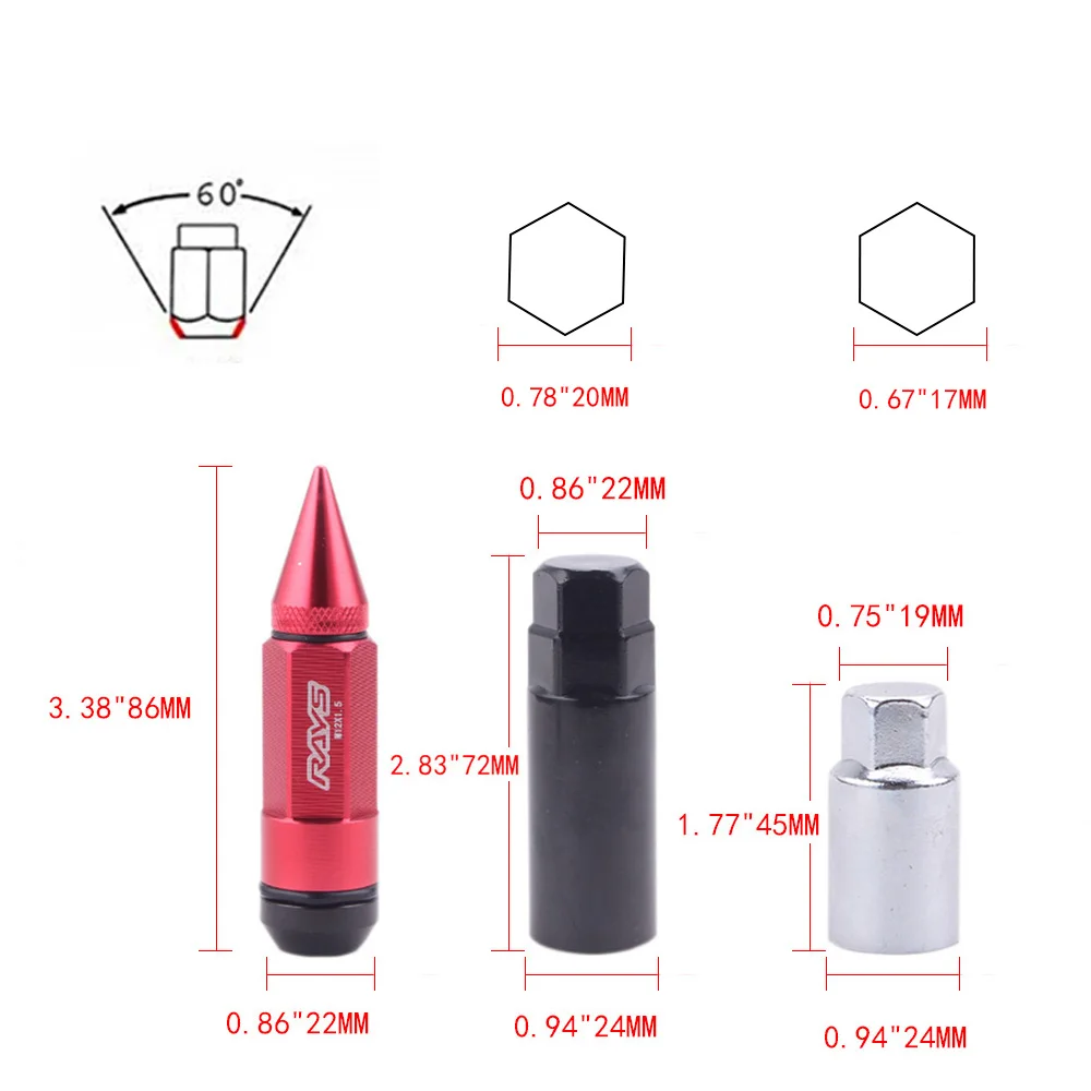 Недорогие гоночные композитные гайки противокражная стальная головка сплав