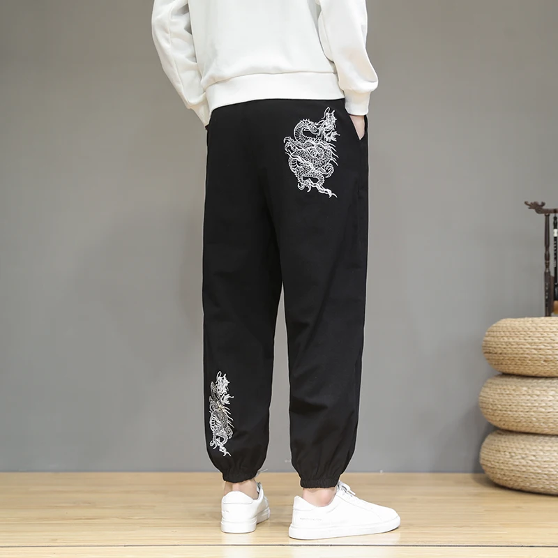 

Harem Pants Men Casual Cotton Linen Trouser Man Jogger Pants Korean Style Men Baggy Pants Streetwear Male Casual Pants