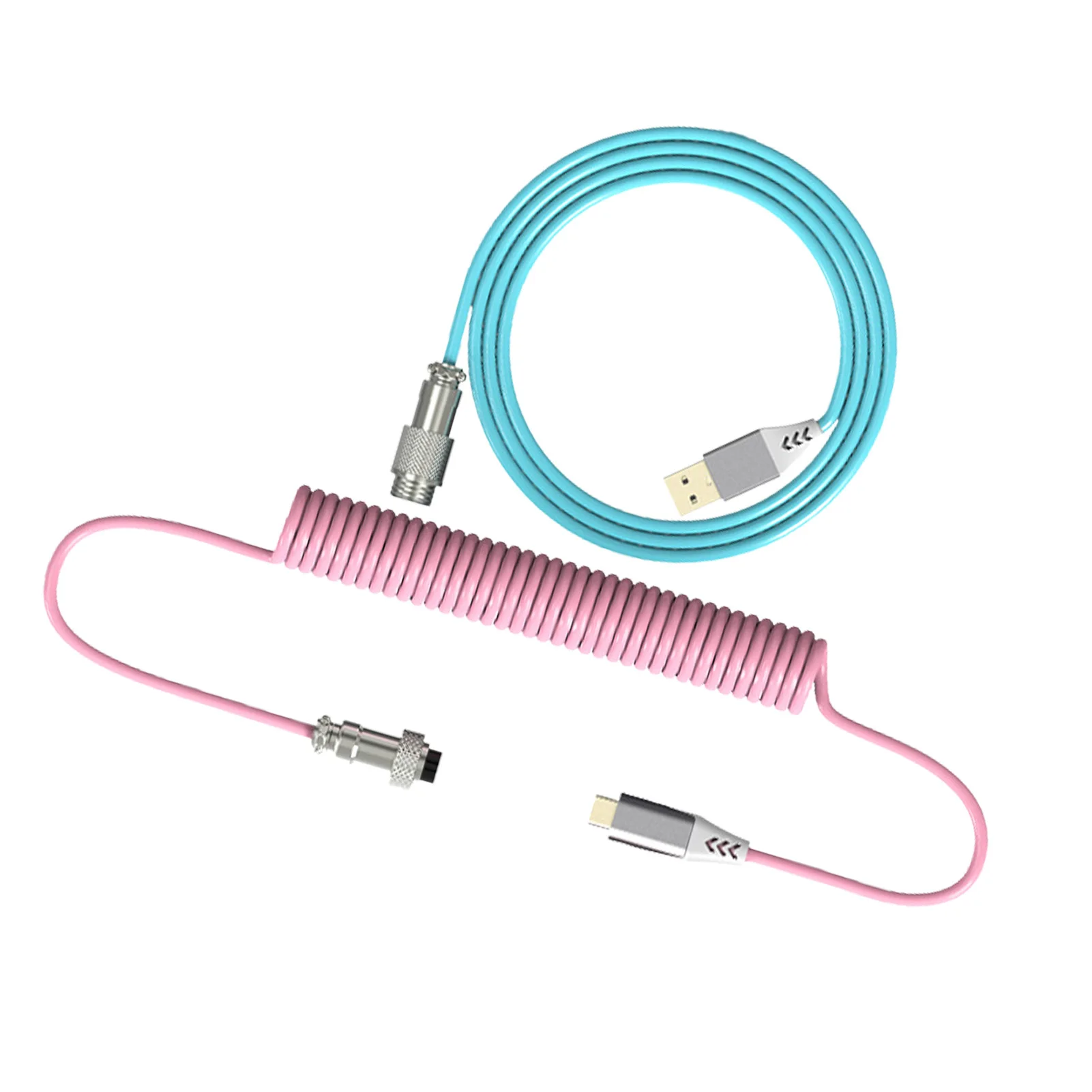 

Спиральный кабель типа C для игровой клавиатуры TPE Тип-C к USB со съемным разъемом гибкий спиральный кабель типа C к USB