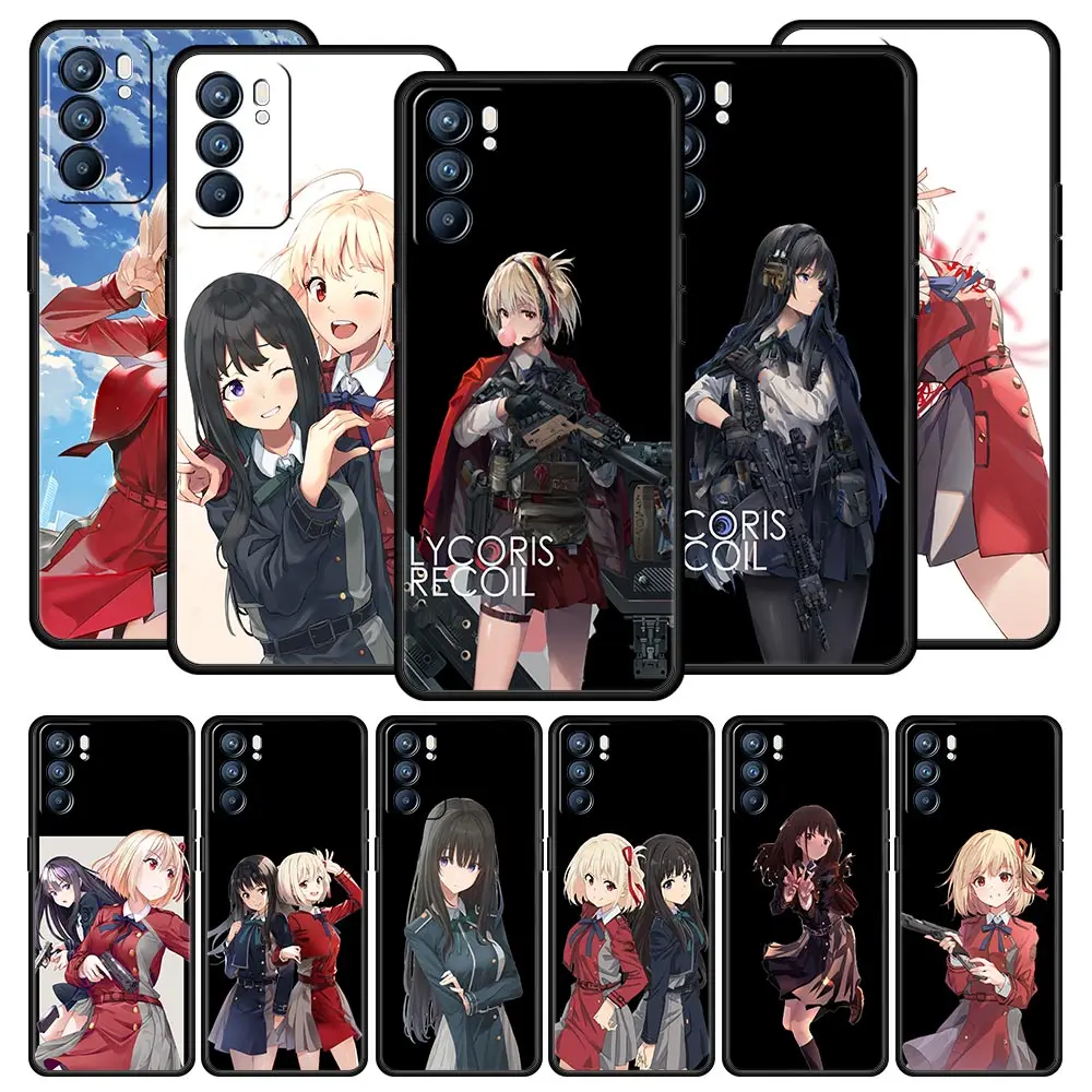 

Lycoris Recoil Chisato Nishikigi Phone Case For Oppo Find X5 A54 A53 A52 A9 2020 A15 A95 A16 A76 A74 Reno7 SE Reno6 Pro 5G Cover