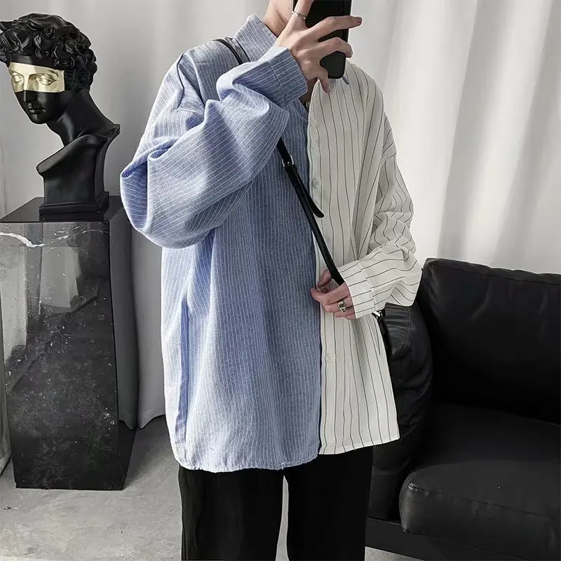 

Striped shirt Men's Korean trend complete with handsome shirt