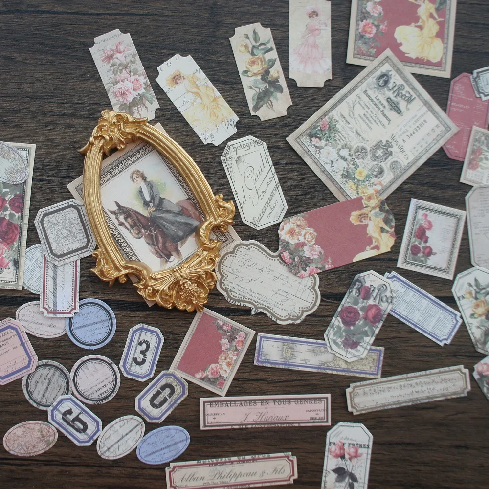 

50pcs mix Elegant Countess Loves Riding and Dancing Style Creative Craft Paper Background Scrapbooking DIY Use