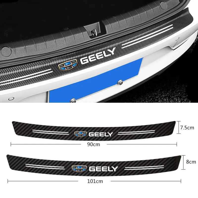 

Car Trunk Tail Rear Bumper Carbon Fiber Anti-Scratch Protector Sticker For Geely Emgrand X7 EC7 Atlas Boyue CK2 GC6 Parts LC