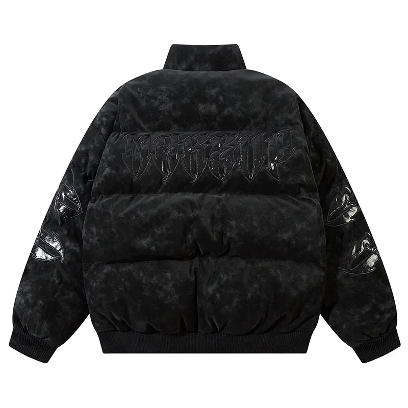 Мужская хлопковая одежда винтажные модные куртки с вышивкой утепленные