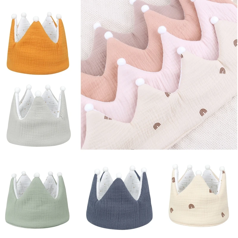 

Baby Birthday Hat Crown Hat Boys Girls Birthday Party Crown Headband Cap Baby Gifts Infant Photography Props