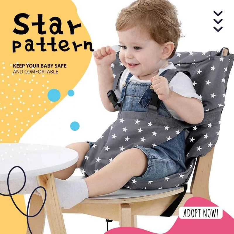 

Kids Chair Baby Chair Travel Foldable Washable Infant Dining High Dinning Cover Seat Safety Belt Feeding Baby Care Accessories