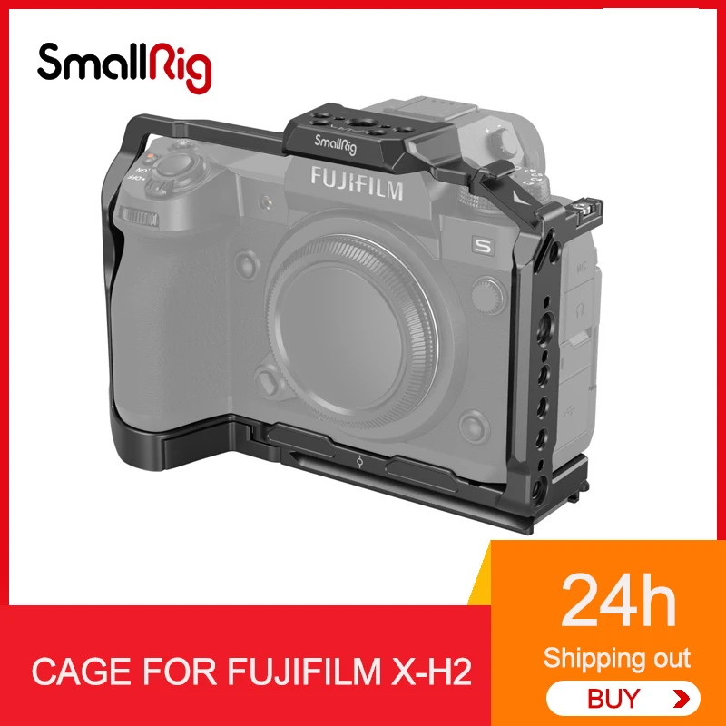 

Клетка SmallRig для FUJIFILM X-H2 / X-H2S 3934 с винтовым дном 1/4 дюйма-20, быстросъемная пластина Arca-Swiss для камеры