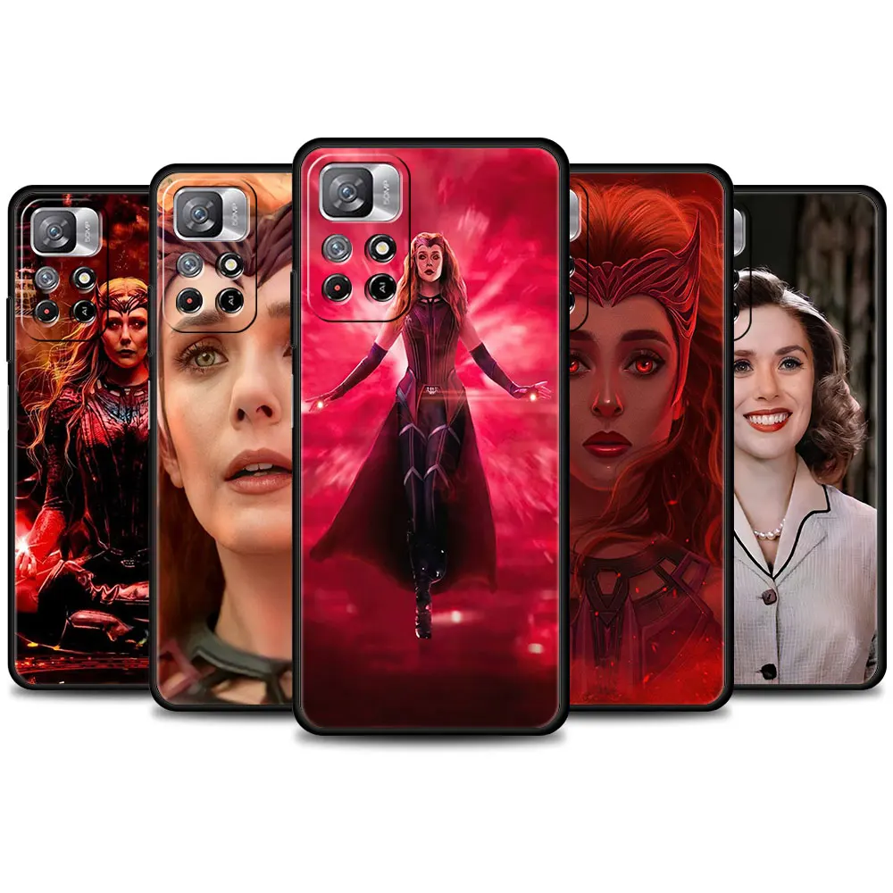

Phone Case for Xiaomi Redmi Note 9S 9 10 8 11 Pro 7 8T 9T 11T 5G Cover for Redmi 9c k40 9A Funda Silicon Coque The Scarlet Witch