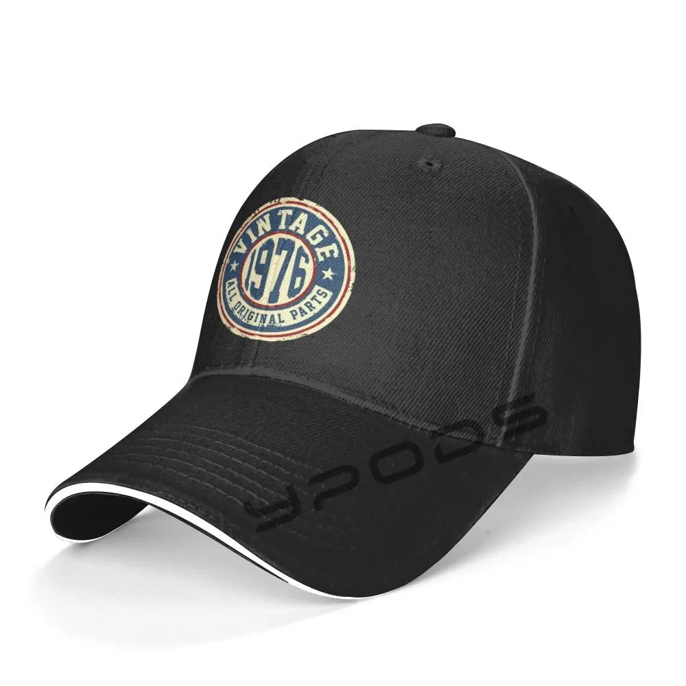 

Baseball Cap For Women Men Vintage 1976 All Original Parts 46 Years Old 46th Birthday Gift Casquette Snapback Caps Hats