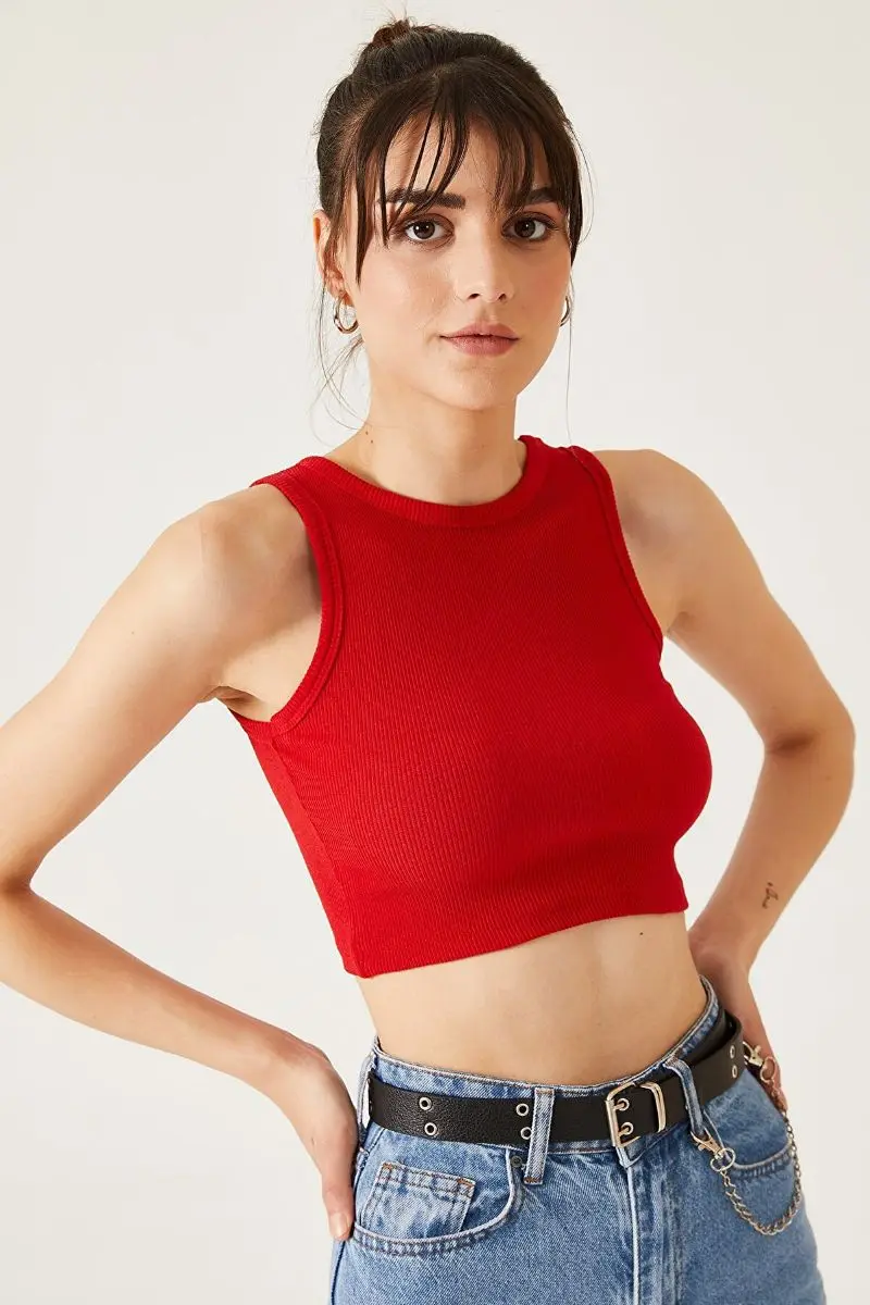 

Women's zero sleeve camisole Crop blouse