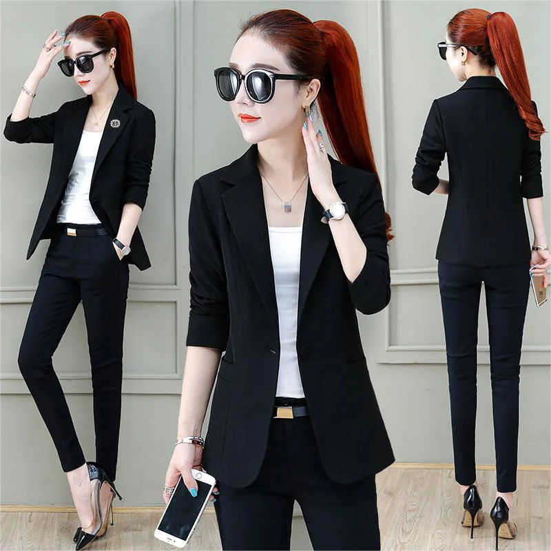 High-end Women's Blazers 2023 Autumn New Slim Short Solid Color Decorative Three-dimensional Cut Blazers Jackets