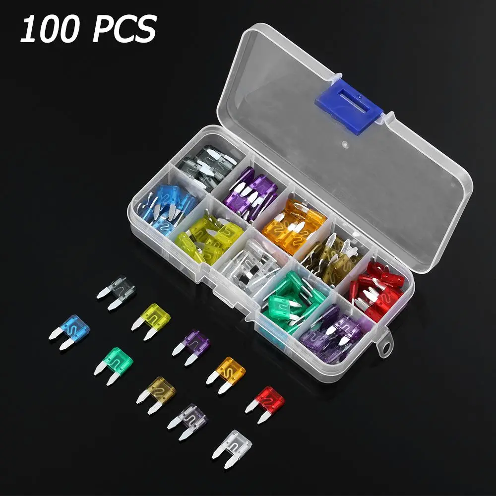 

100pcs ATC ATO ATM Boat Truck Motorcycle Case Assorted Blade FUSES Kit Car Fuse Assortment