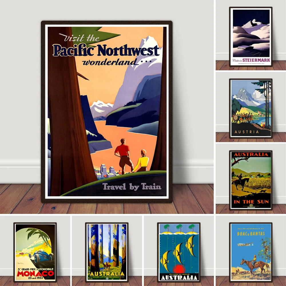 

Художественный постер для путешествий Тихоокеанская Северо-Западная походная настенная Художественная печать для спальни домашний декор