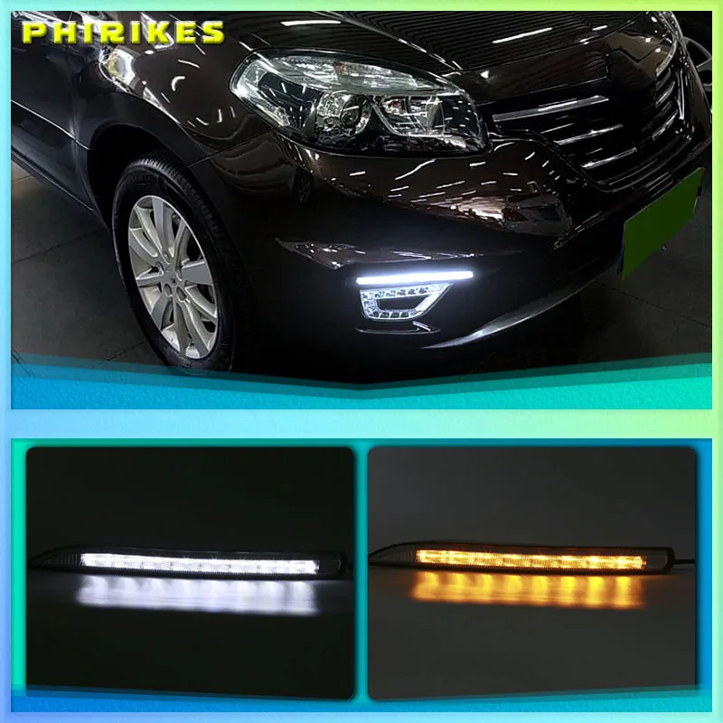 for Renault koleos 2011 2012 2013 2014 fog lights headlight LED DRL daytime running lights headlights fog light cover Fog lamps