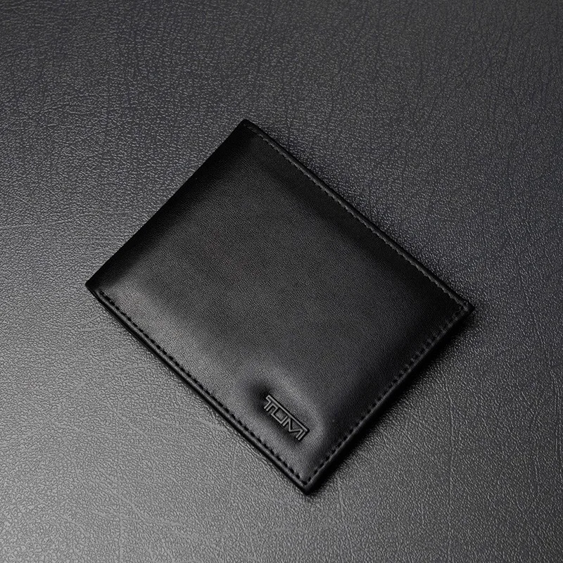 

Two fold wallet for men's business short leather wallet for suit, clip wrap, cowhide wallet