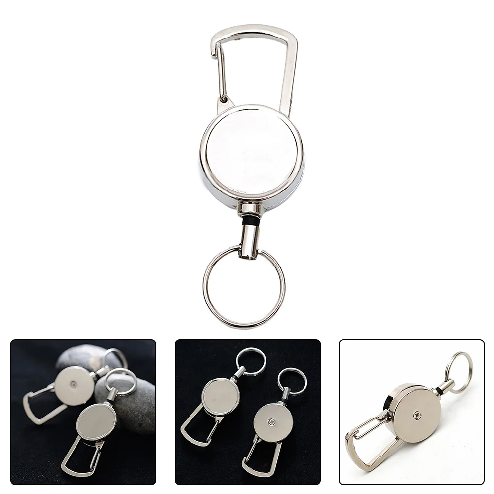 

Anti Lost Keychain Outdoor Safety Buckle Retractable Resilience Steel Wire Rope Elastic Keychain Recoil Sporty Alarm Key Ring