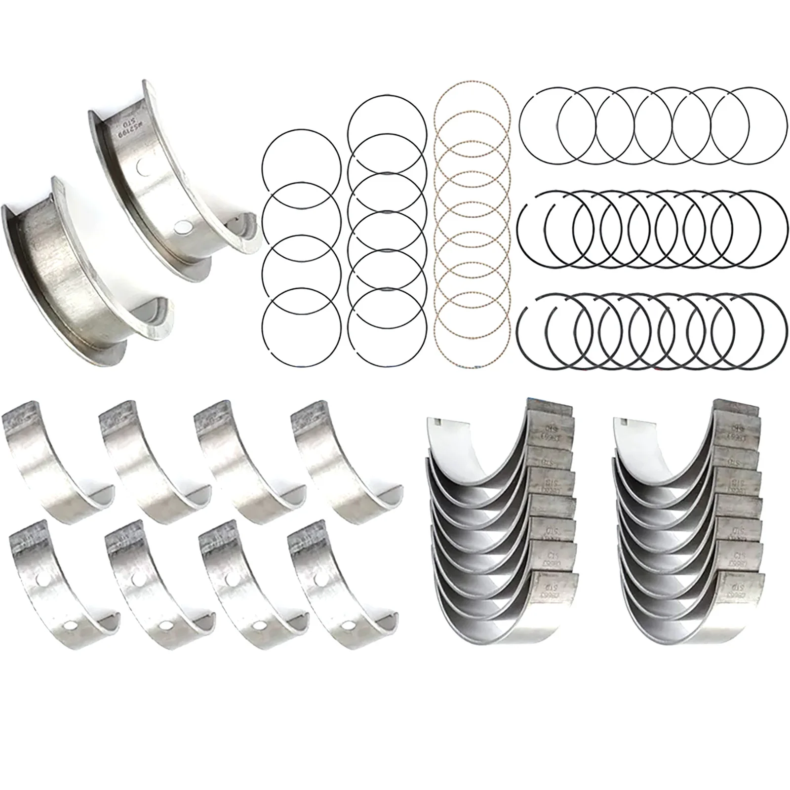 Фото Комплект поршневых колец и шатунных вкладышей для Chevrolet GM Gen IV 4.8L 5.3L 6.0L 6.2L, ремонтный комплект MS2199 CB663 E937K, автоаксессуары №2