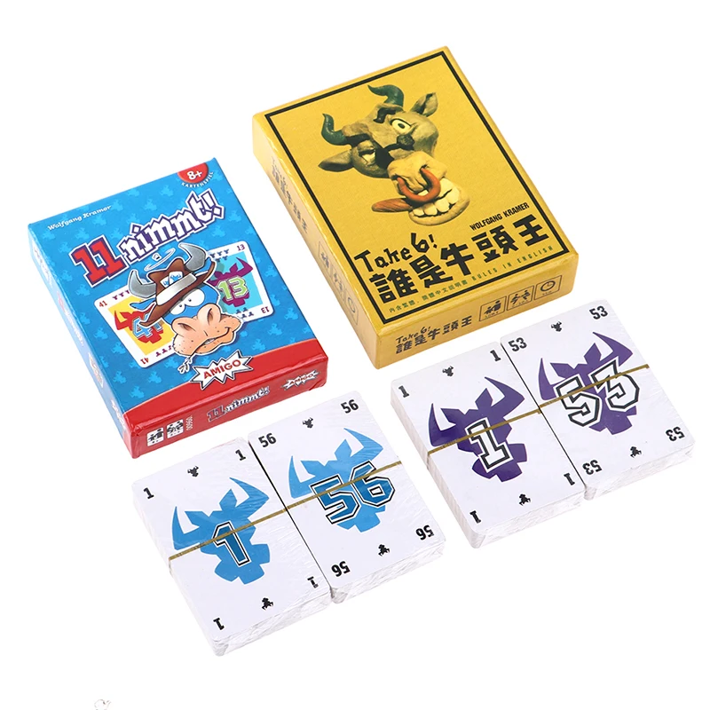 

Новая настольная игра Take 6 Nimmt, карточные игры, 2-10 игроков, забавный лучший подарок для взрослых вечерние ринки/семейной игры, 1 набор, синие/желтые карточные игры