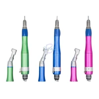 1set dental external water spray slow lowspeed handpiece contra angle straight air motor 4 hole latch type tool high quality