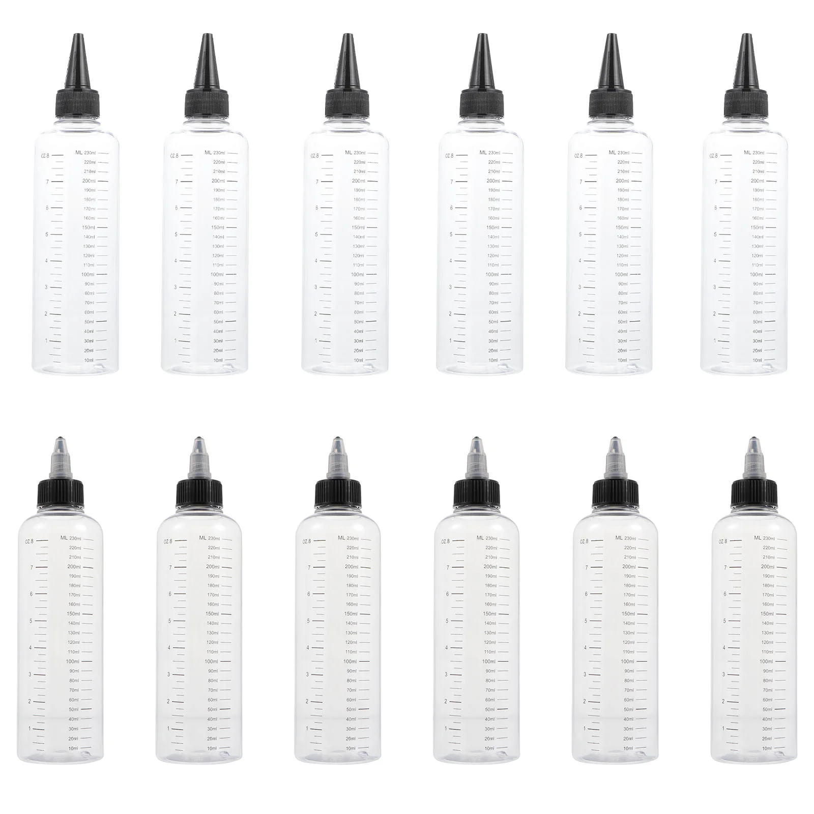 12 шт. наполнитель градуированный аппликатор для измерения волос краска