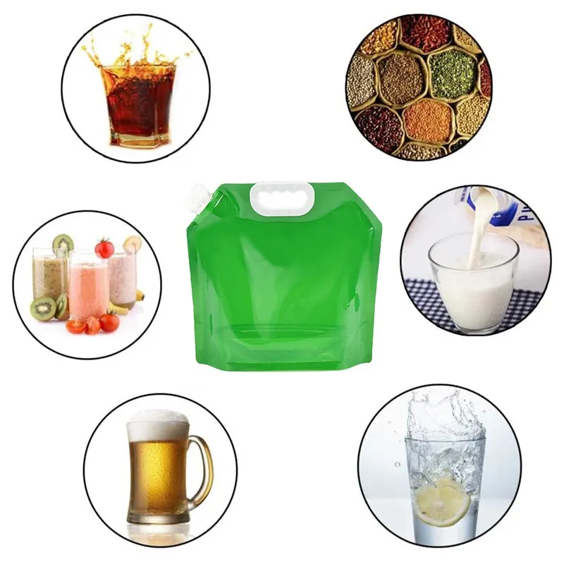 

ZK30 5L Outdoor Sports Kettle Foldable Outdoor Camping Kettle Thickened Anti Scratch Convenient Water Bag