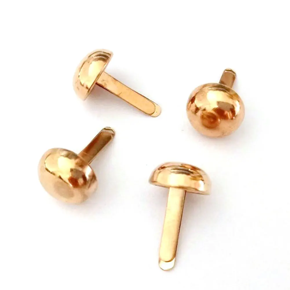 

100pcs/pack DIY Bag Purse Rivets Spike Feet Stud Metal Mushroom Shape Decor Handbag Bottom Protecting Accessories Leather Craft