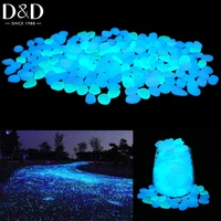 500pcs glow in the dark garden pebbles stones rocks for yard and walkways decor diy decorative luminous stones in blue