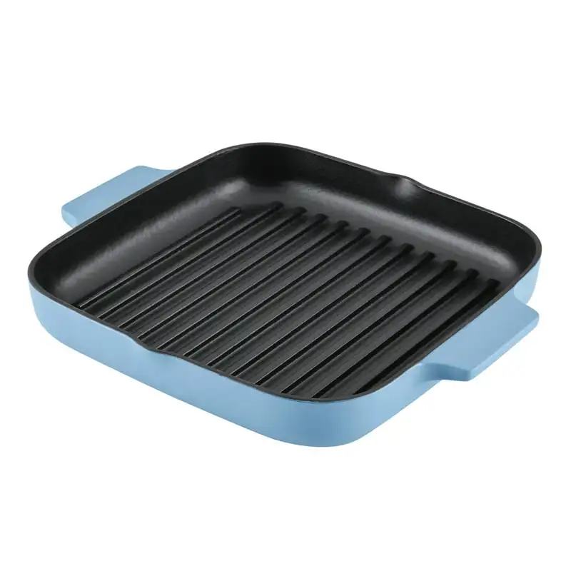 

Cast Iron Grill and Roasting Pan, 11-inch, Blue Velvet