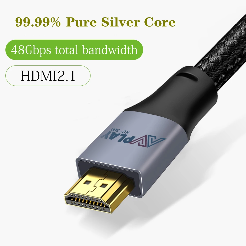 AVplay HD-300 99.99% Серебряный Hi-Fi высококачественный аудиофил CAT8 RJ45 к i2S IIS Digita кабель