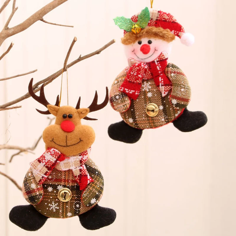 

Новогодняя подвеска в виде колокольчика и снеговика