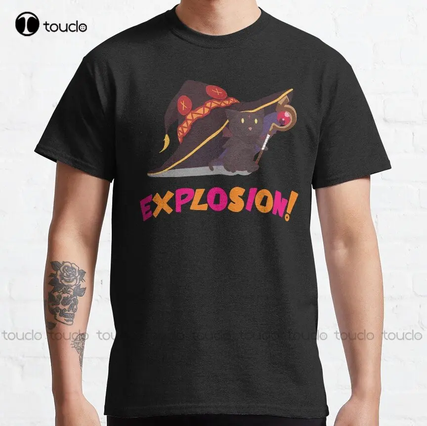 

Konosuba Chomusuke - Explosion!!! Classic T-Shirt Custom Aldult Teen Unisex Digital Printing Tee Shirts Custom Gift Xs-5Xl