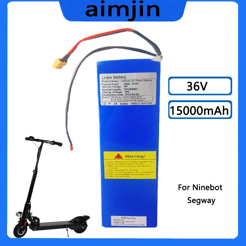 

36V 15000mAH 540wH 18650 LI-ION Battery Pack for Ninebot Segway MAX G30 Electric Scooter Special Cell